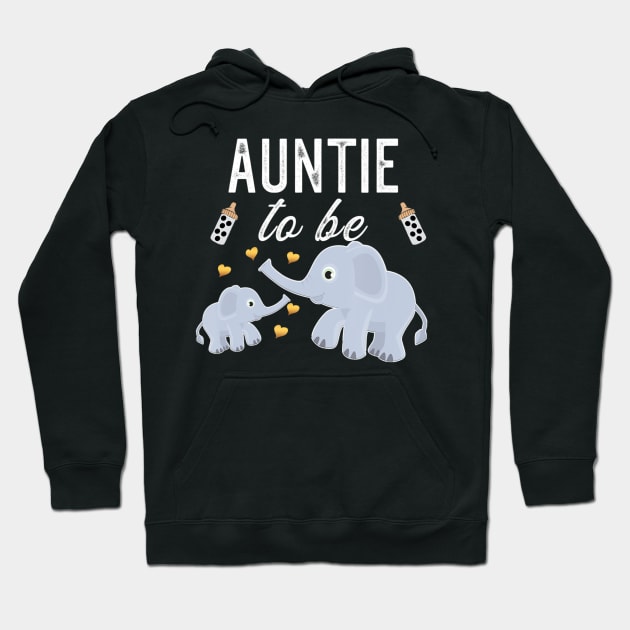 Auntie To Be Elephant Baby Shower Hoodie by eldridgejacqueline